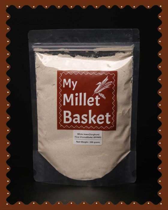 White Jowar (Sorghum) Flour (HomeMade) (MYMB) (500 Grams)